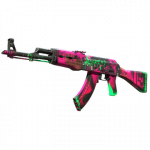 StatTrak™ AK-47 | Neon Revolution (Well-Worn)