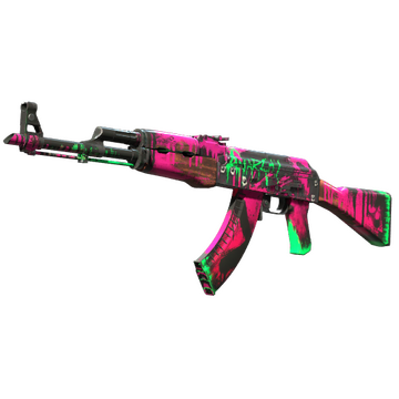 StatTrak™ AK-47 | Neon Revolution (Well-Worn)