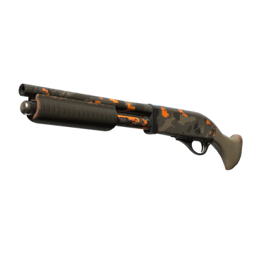 StatTrak™ Sawed-Off | Pixel Camouflage 'Rust.' (Field-Tested)